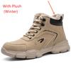 Зимняя защитная обувь, устойчивые к проколам ботинки с высоким верхом для работы, противоударная и устойчивая к проколам рабочая обувь для мужчин, водонепроницаемая рабочая обувь