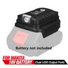 Dual USB Converter Adapter LED Working Light For Makita 18V Li-on Battery