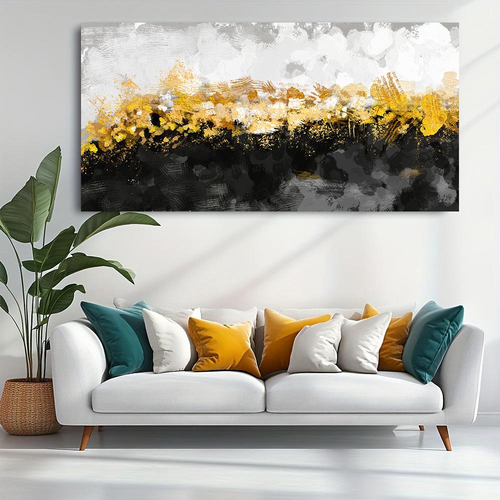 Abstract Wall Painting Golden Art Wall Pictures for Living Room Canvas Painting Home Decor Posters and Prints Vintage Cuadros