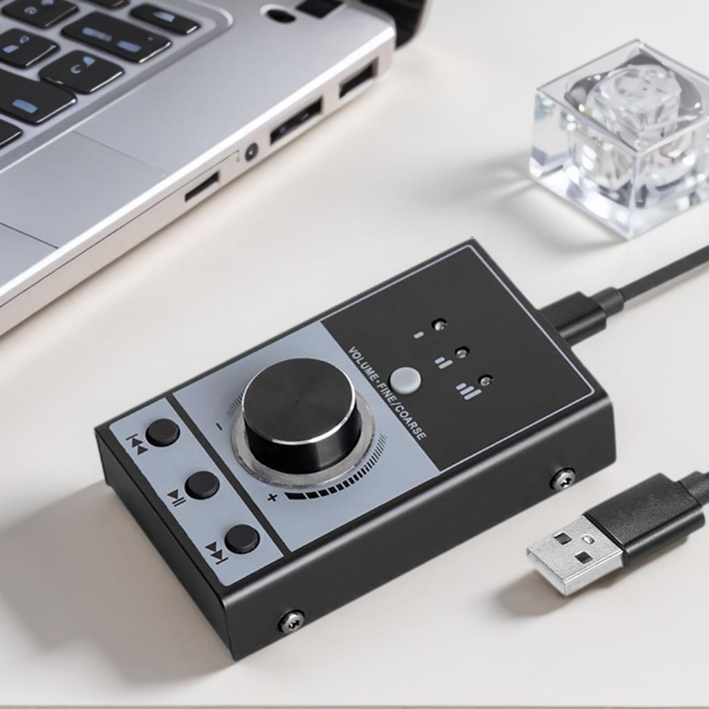 USB-ручка регулировки громкости Однокнопочное отключение звука USB-контроллер громкости для компьютера Внешняя регулировка громкости для динамиков компьютера Win/Mac OS
