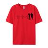 Heart Beat Tshirts For Unisex Custom Thanksgiving Day Tops T Shirt Family Clothing Shirt Round Neck Pure Cotton
