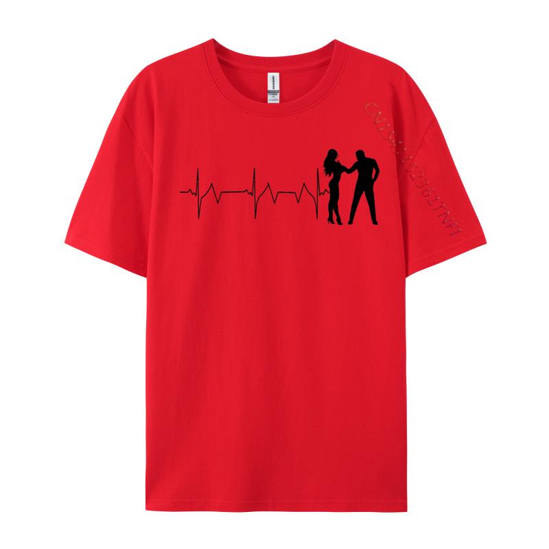Heart Beat Tshirts For Unisex Custom Thanksgiving Day Tops T Shirt Family Clothing Shirt Round Neck Pure Cotton