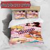 3pcs Duvet Cover Set (1*Duvet Cover + 2*Pillowcase, Without Core), Custom Name Princess Peach Toadstool Pattern Bedding Set, Home Bedroom Decor Gift