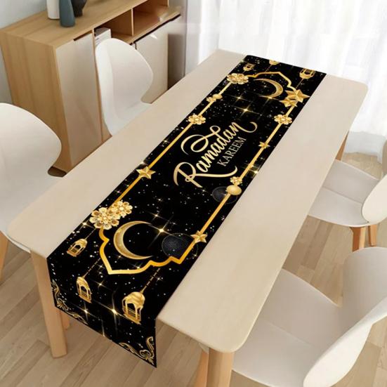 Скатерть-дорожка для украшения Рамадана, супермягкая износостойкая удлиненная крышка для обеденного стола, украшение Мубарак, товары для вечеринок