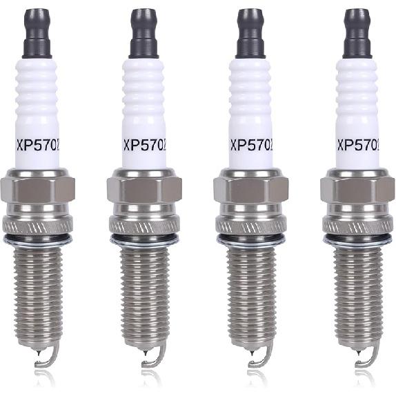 Свечи зажигания XP5702 Iridium Platinum 4 упаковки Совместимы с ACURA DODGE GENESIS HONDA HYUNDAI KIA MITSUBISHI MERCEDES-BENZ 1.4L-5.5L L4 V6 V8