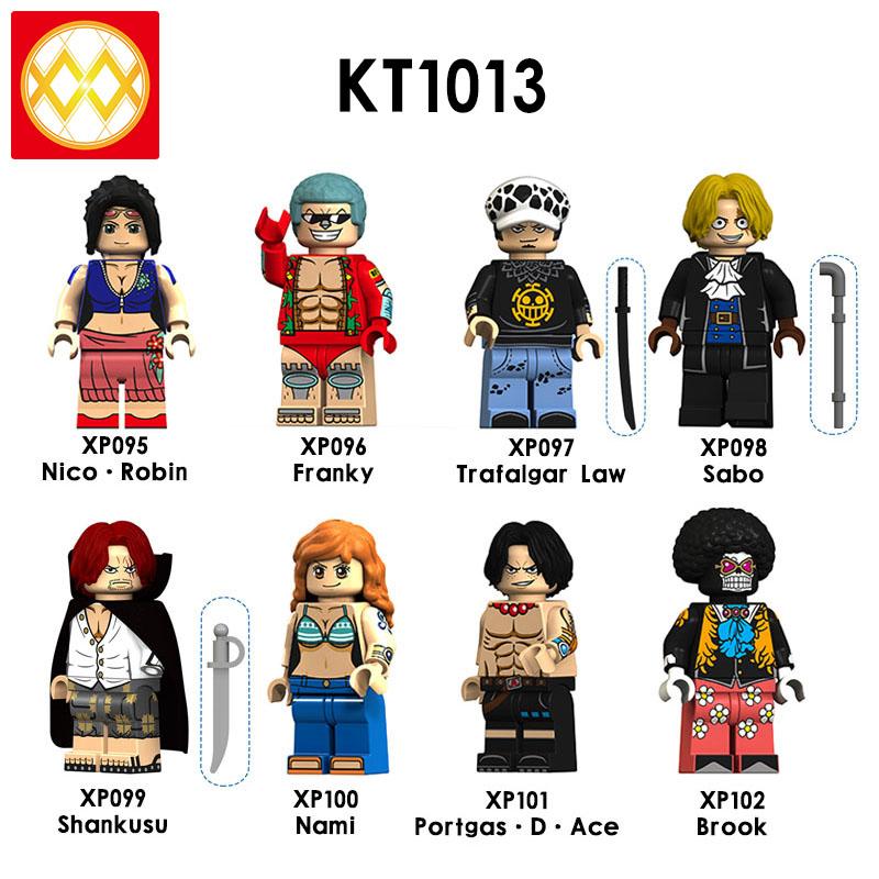 Минифигурки Аниме Фильм и Телесериал One Piece Король Луффи Солонна Красавица Робин Строительные Блоки Игрушки для Детей