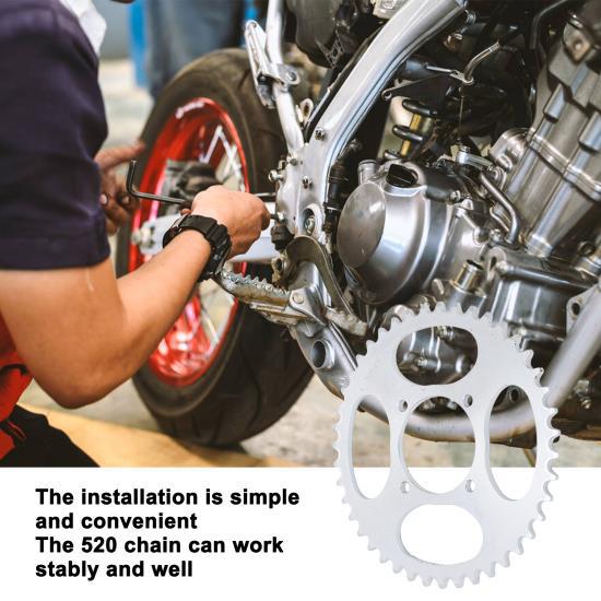 520 43T задняя звездочка 43 зуба 520 шаг задняя звездочка для DIY Go Kart ATV легкий мотоцикл