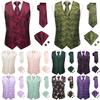 New Mens Formal Wedding Waistcoat Paisley Floral Suit Vest Slim Tie Set