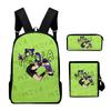 Trendy Popular SK8 the infinity 3D Print 3pcs/Set pupil School Bags Laptop Daypack Backpack Inclined shoulder bag Pencil Case