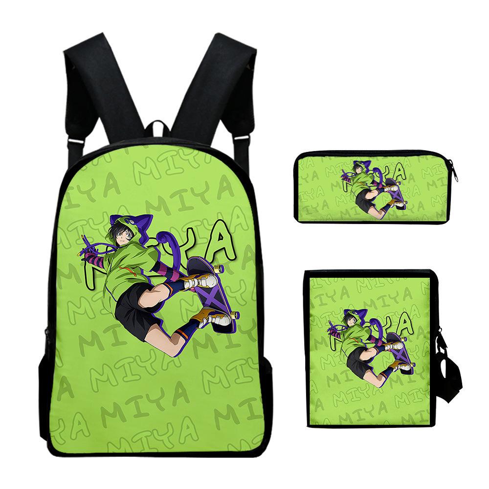 Trendy Popular SK8 the infinity 3D Print 3pcs/Set pupil School Bags Laptop Daypack Backpack Inclined shoulder bag Pencil Case