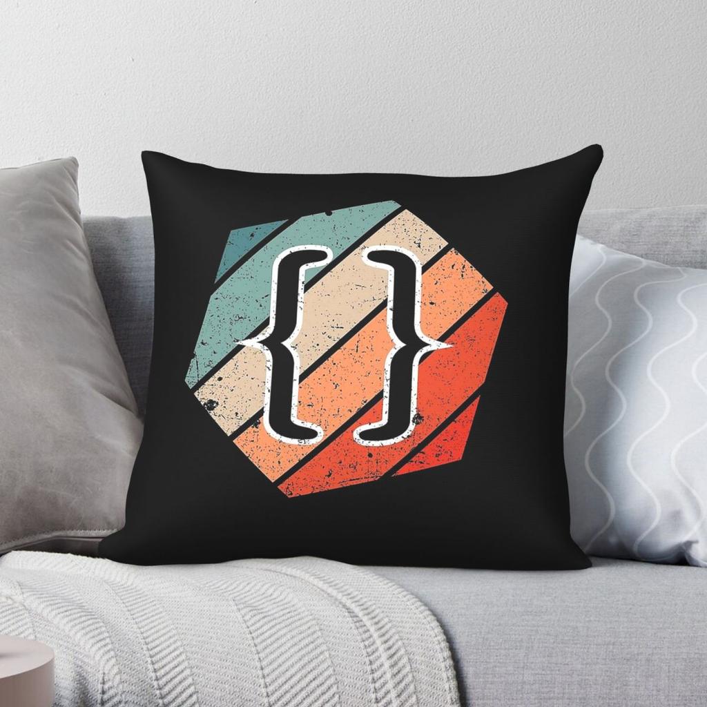 Web Developer Css Javascript Html Pillowcase Polyester Linen Velvet Creative Decorative Pillow Bed Cushion Cover Wholesale