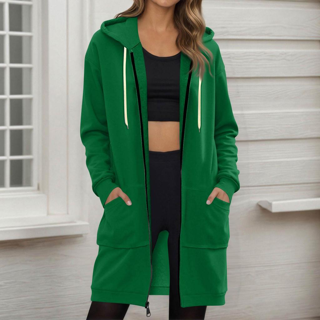 Women's Zip Up Hoodies Oversized Fleece Long Pullover Hooded Sweatshirts Casual Long Sleeve Fall Hoodie Jacket