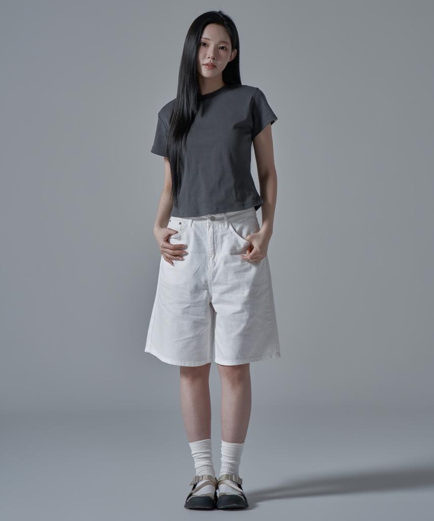 WAARFORWOMAN W1134 Cotton Shorts_White