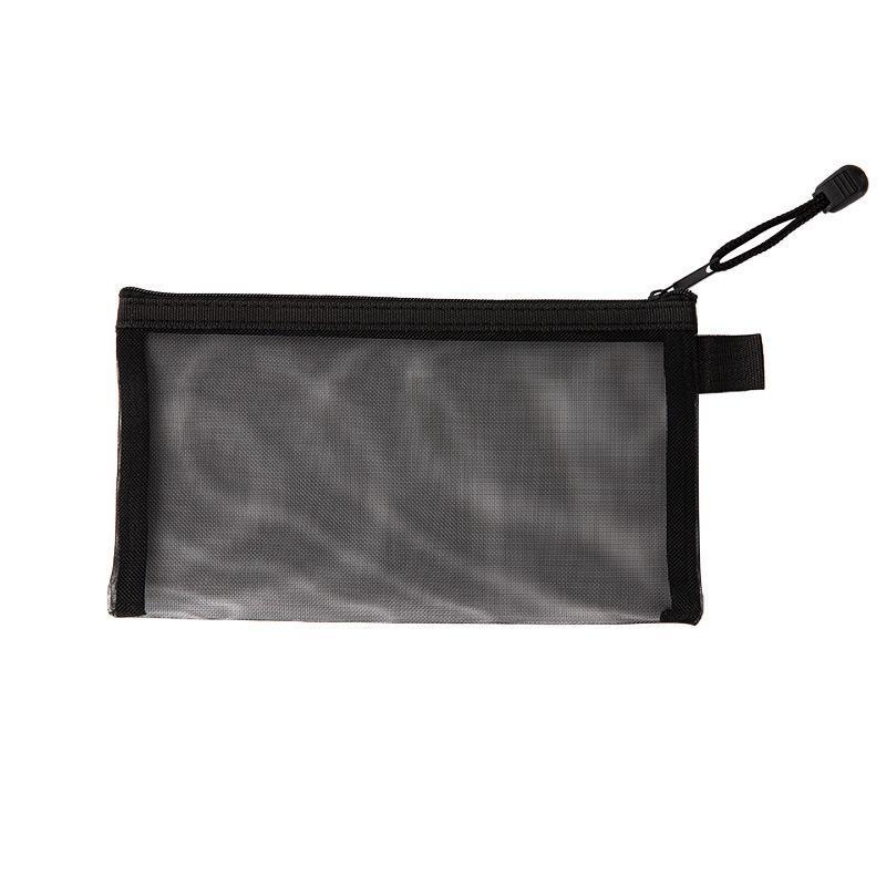 Mesh Pencil Pouches With Transparent Design And Durable Zipper Perfect For School Exams Office Daily Storage