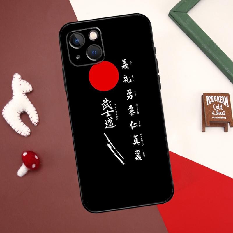 Японский чехол Bushido Samurai для iPhone 12 11 13 14 15 Pro Max 12 Mini 7 8 Plus X XR XS Max SE 2020, чехол для телефона
