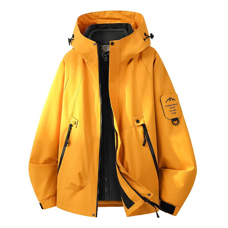 2518 three-in-one graphene liner couple jacket men and women windproof waterproof outdoor sports mountaineering suit group buying