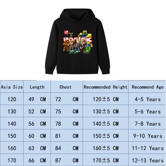 Boy Hoodie Roblox Cotton Long Sleeve Sweatshirts Top Tee Games Jumper Family Cotton Pullover Clothes Party Birthday Gifts