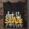 Футболка Slade Band Rock The World Полный размер S-5XL FH72 Унисекс Футболка