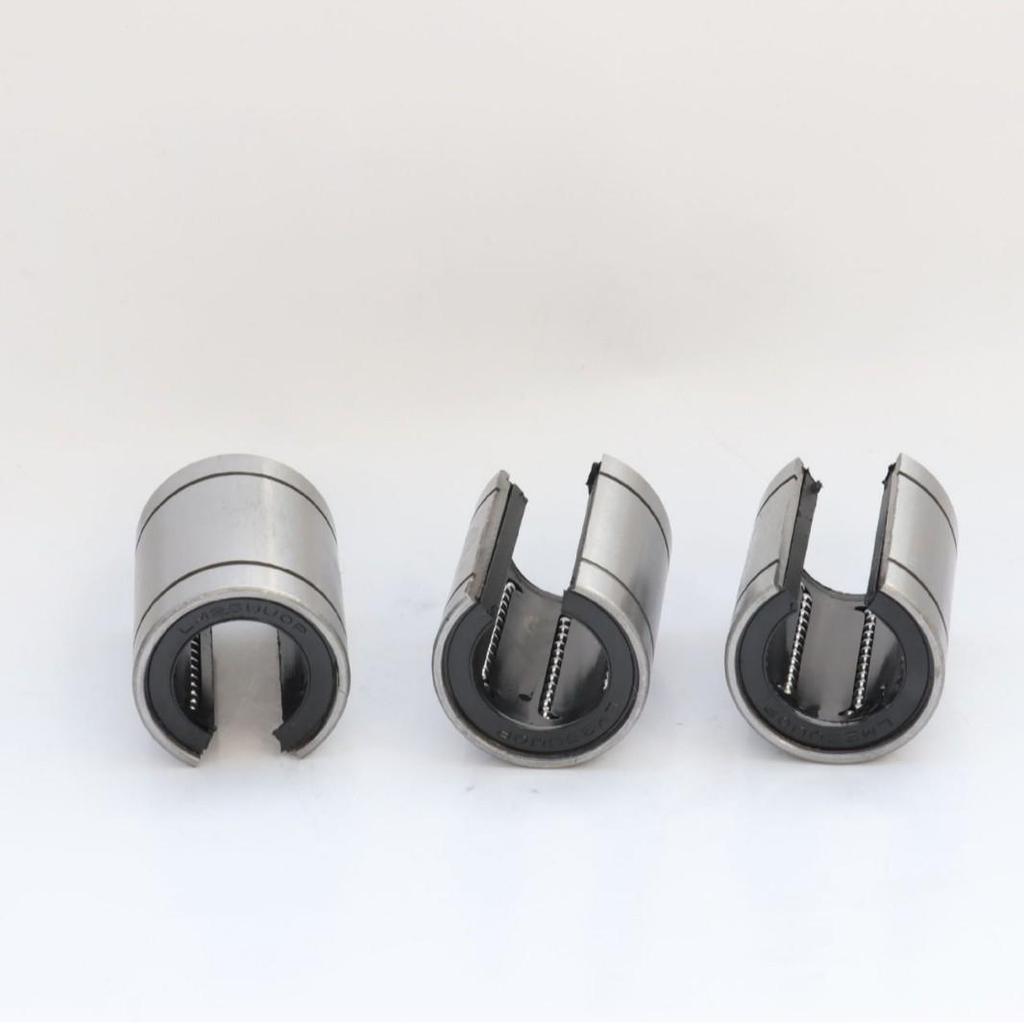 Available: LM10UUOP, LM12UUOP, LM16UUOP, and LM20UUOP Open-ended Linear Motion Bearings