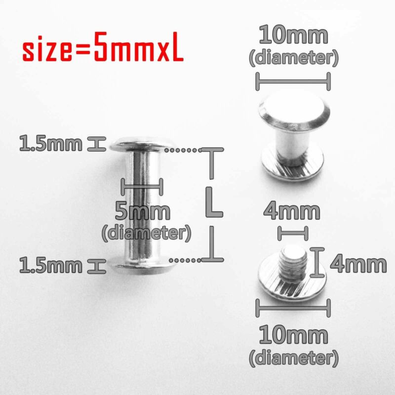 5/10/25 шт. кожаный ремень кошелек фотоальбом книга переплет Чикаго винт гвоздь заклепка