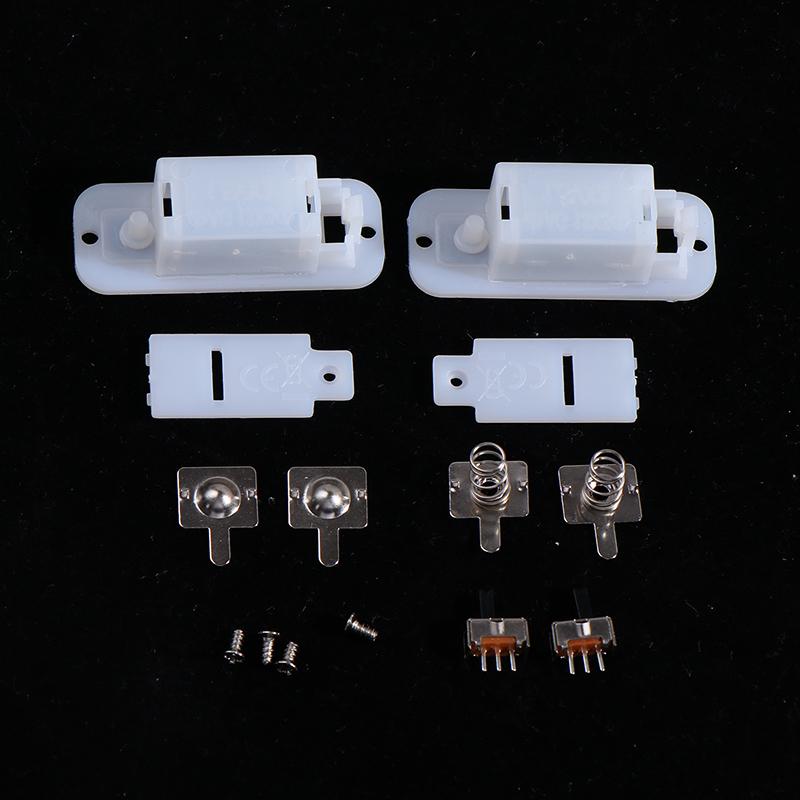 10-Set AG13/LR44 Battery Holder with On/Off Switch - 3V/4.5V Organizer Case for DIY Electronics (Batteries Not Included)