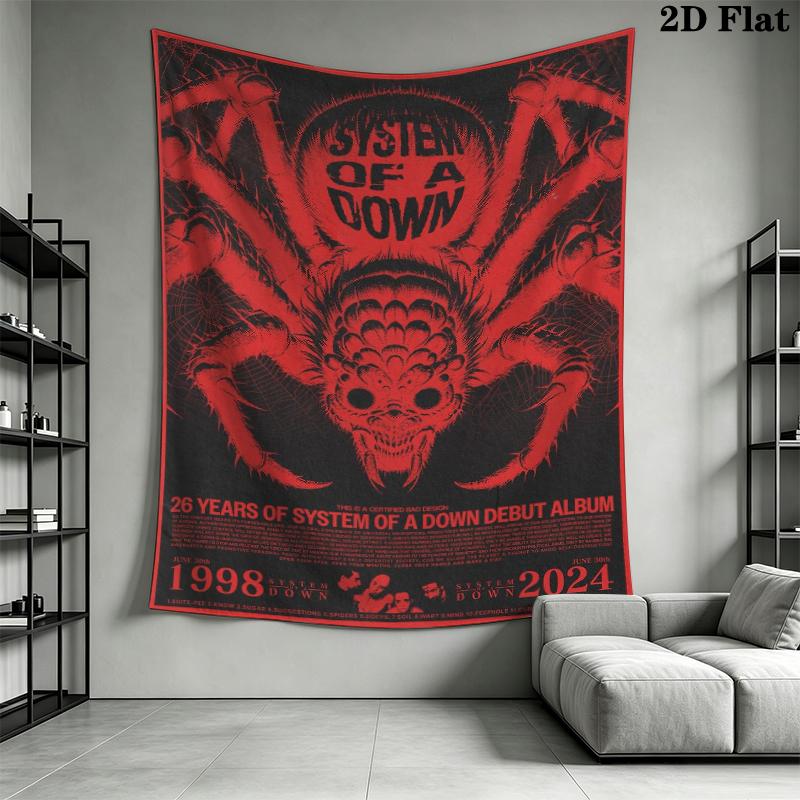 system of a down Wall Tapestry Aesthetic Wall Hanging Printed Fabric Blanket Decorative Tapestries for Bedroom Living Room Home Decor