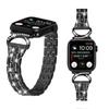 Watch Band for Apple Watch Series 10 42mm/9 8 7 41mm/SE (2023) SE (2022) SE 6 5 4 40mm/3 2 1 38mm Stainless Steel Rhinestone Decor 5-Bead Strap