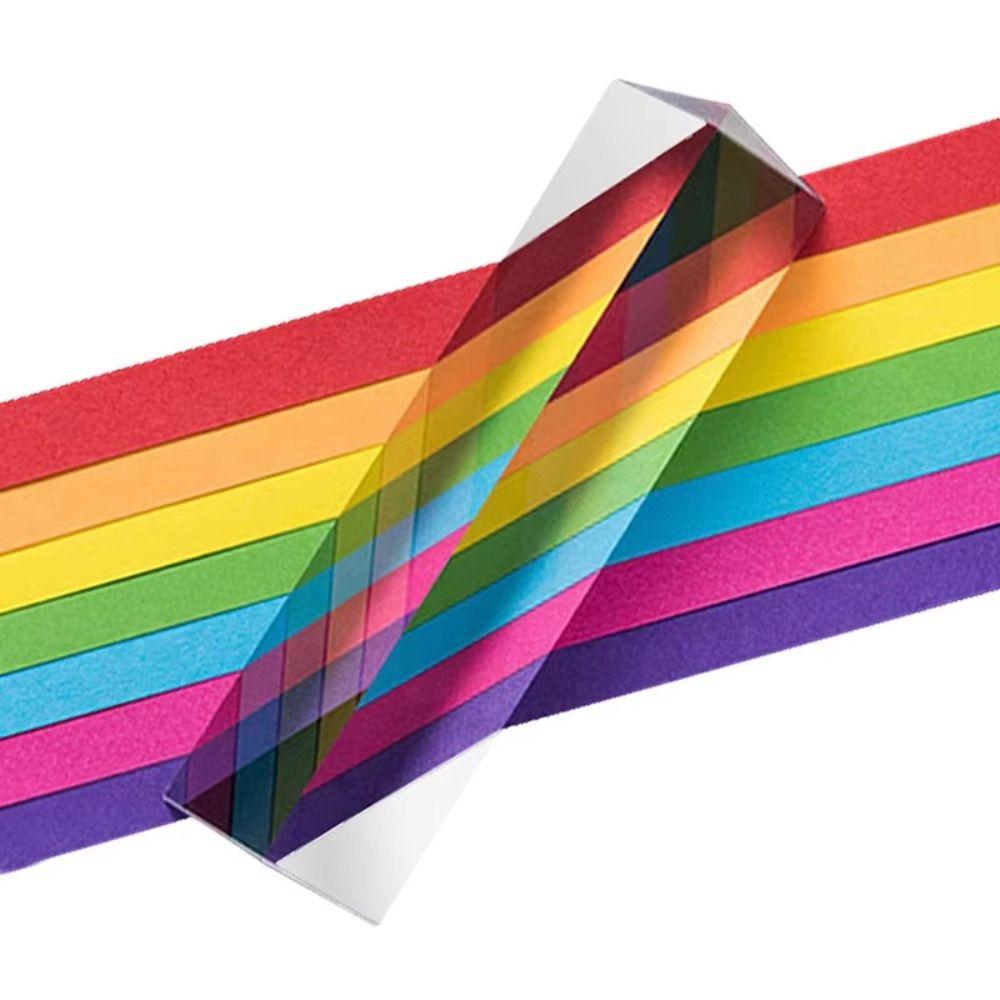 Seven Color Triangular Prism Length Size Crystal Prism Optical Prisms  Physics Teaching