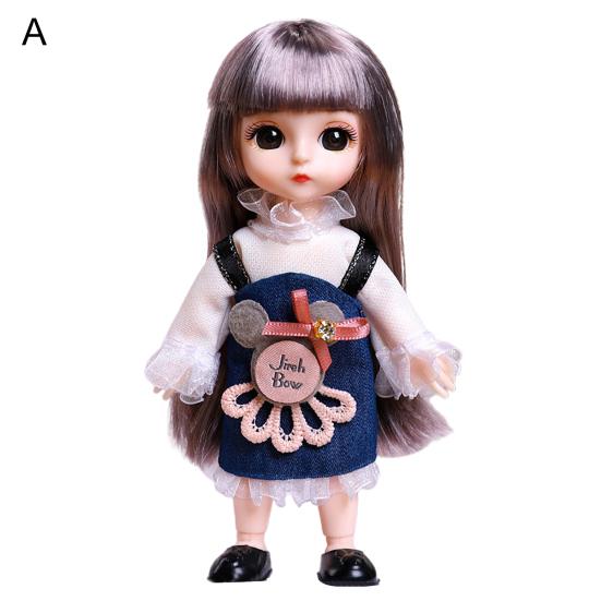Игрушка для кукол 6 дюймов Изысканный Прост в уходе Удобный на ощупь 44204 Кукла с большими глазами для развлечений