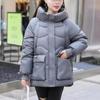 Куртка женская новая с капюшоном и карманом большого размера, свободное хлопковое пальто, зимняя утолщенная теплая пуховая куртка
