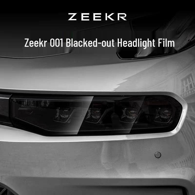 Zeekr 001 Smoked Headlight Film, Transparent Interior & Taillight Film, TPU Dashboard Screen Protector, Wear-Resistant