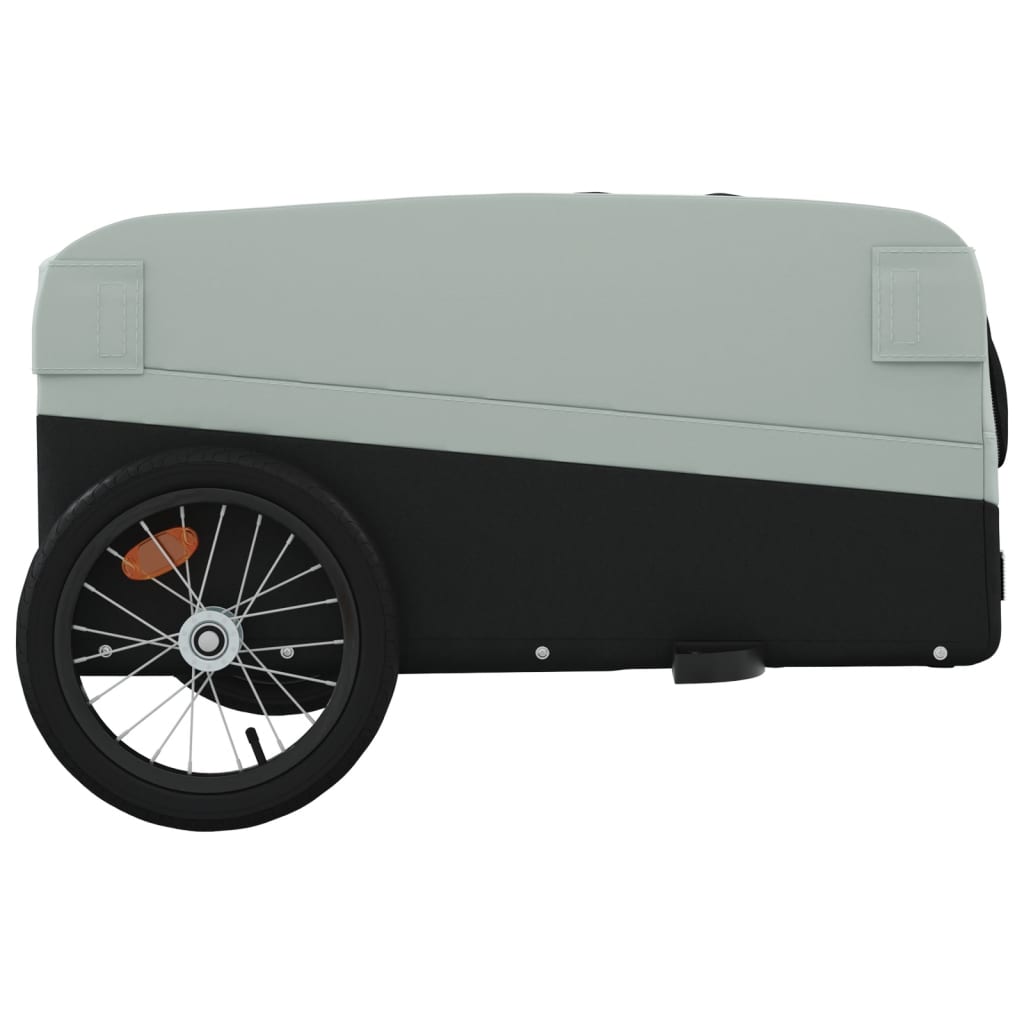 vidaXL Bicycle Trailer Black and Gray 45 kg Iron