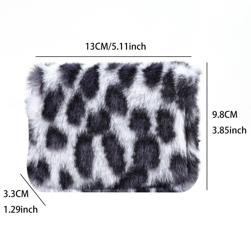 Soft Leopard Print Coin Purse Large Capacity Short Card Holder Versatile Storage Bag Daily Use