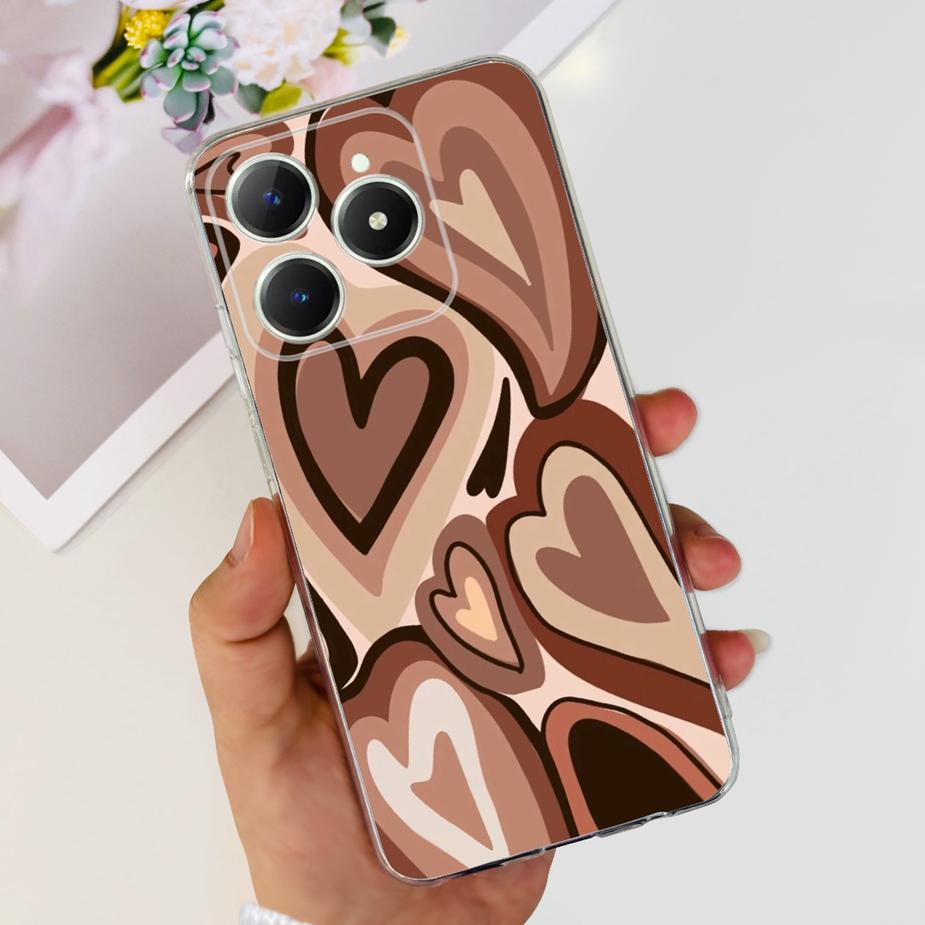 Чехол для Realme C61 Чехол для Realme C63 RMX3939 Новый модный расписной чехол Мягкий силиконовый чехол Для Realme C61 C 63 RealmeC61 RealmeC63 Сумки