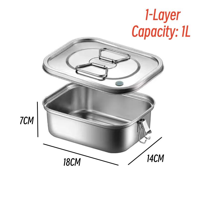 304 Stainless Steel Lunch Bento Box for Kids Adults Portable Double Layer Sealed Picnic Box Insulation Food Storage Lunch Box