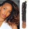 Synthetic Long Curly Braiding Hair Extensions Loose Curly Wave Braiding Hair Nature Black Crochet Spanish For Women Wear