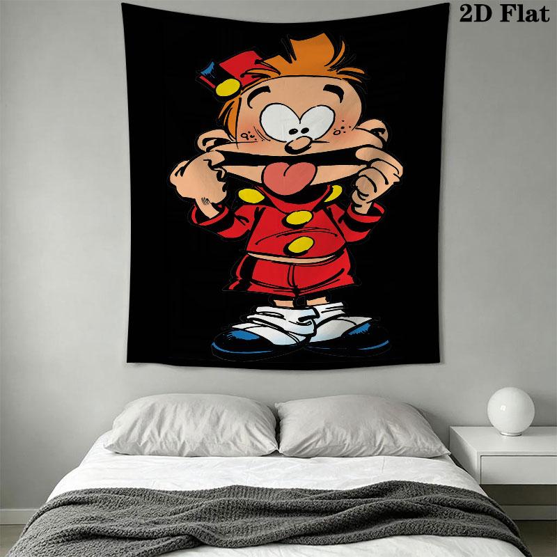 Spirou Faith Wall Tapestry Aesthetic Wall Hanging Printed Fabric Blanket Decorative Tapestries for Bedroom Living Room Home Decor