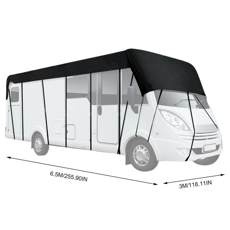 Чехол для туристического прицепа 210D Оксфордская ткань Чехол для дома на колесах 21X10 футов Чехол для крыши каравана Чехлы для крыши прицепа Зимний чехол для дома на колесах для путешествий