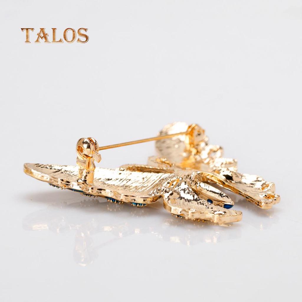 Бабочка Кристалл Камень Красочная Металлическая Нагрудная Брошь Булавка Модные Ювелирные Изделия Женский Подарок