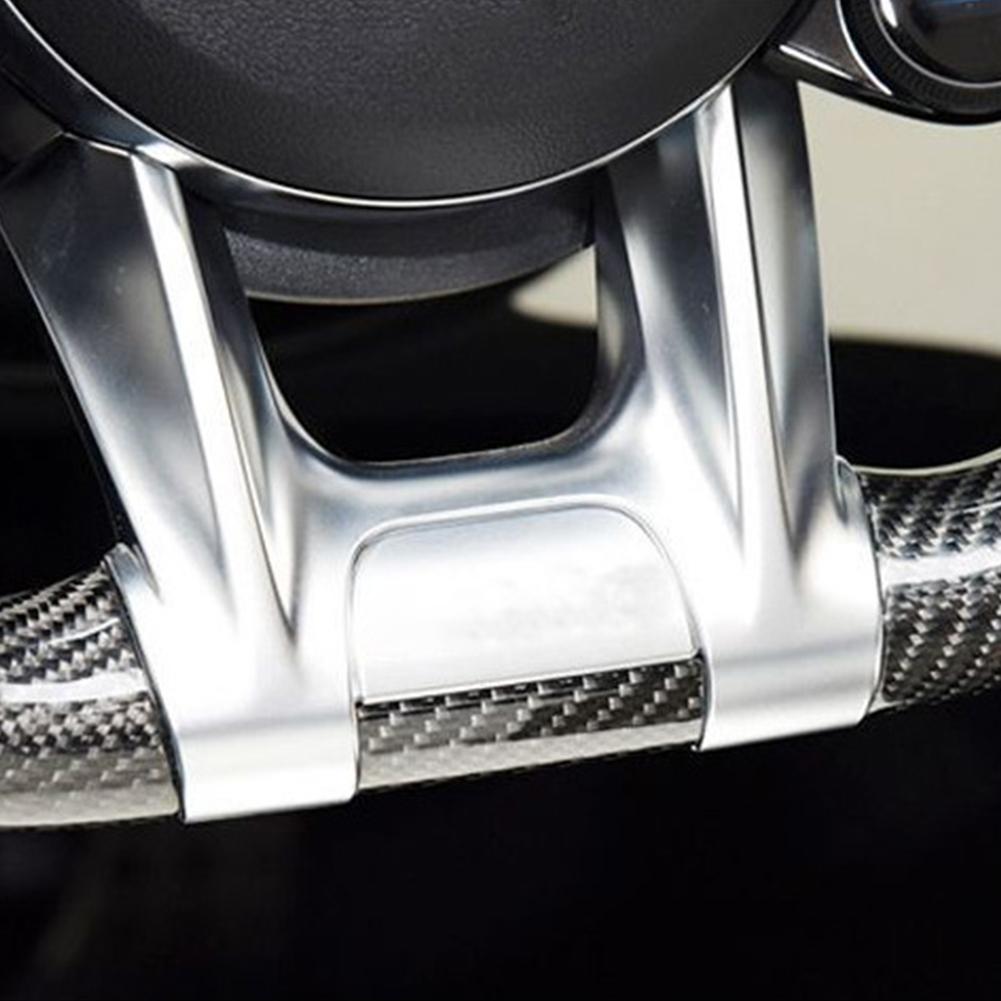 Автомобильное рулевое колесо, нижняя накладка, украшение, углеродное волокно, ABS, 3-спицевая замена для Mercedes-Benz CAE Class