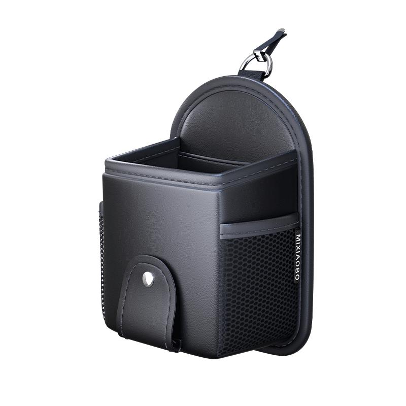 Кожаная сумка для хранения в автомобиле, многофункциональный автомобильный органайзер для воздуховода, магнитный держатель для телефона, ключей, солнцезащитных очков