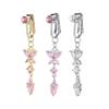 Butterfly Copper Body Jewelry Fake Belly Piercing Clip Women Belly Ring Belly Button Cartilage Clip