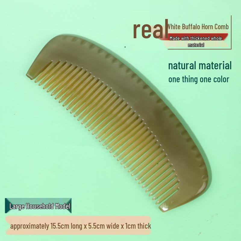 Утолщенная Премиальная Резная Белая Буйволиная Роговая Расческа - Доступны Различные Стилі