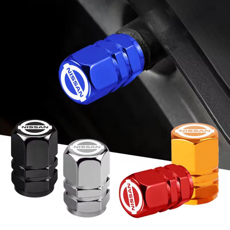 4Pcs Car Tire Valve Stems Cap Tire Valve Cap For Nissan Qashqai Sylphy Tiida Altima Teana X-Trail Leaf Juke Sentra Accessories