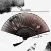 Vintage Silk Folding Hand Fan Chinese Japanese Bamboo Fans Craft Gifts Women Dance Performance Props Home Decoration Ornaments