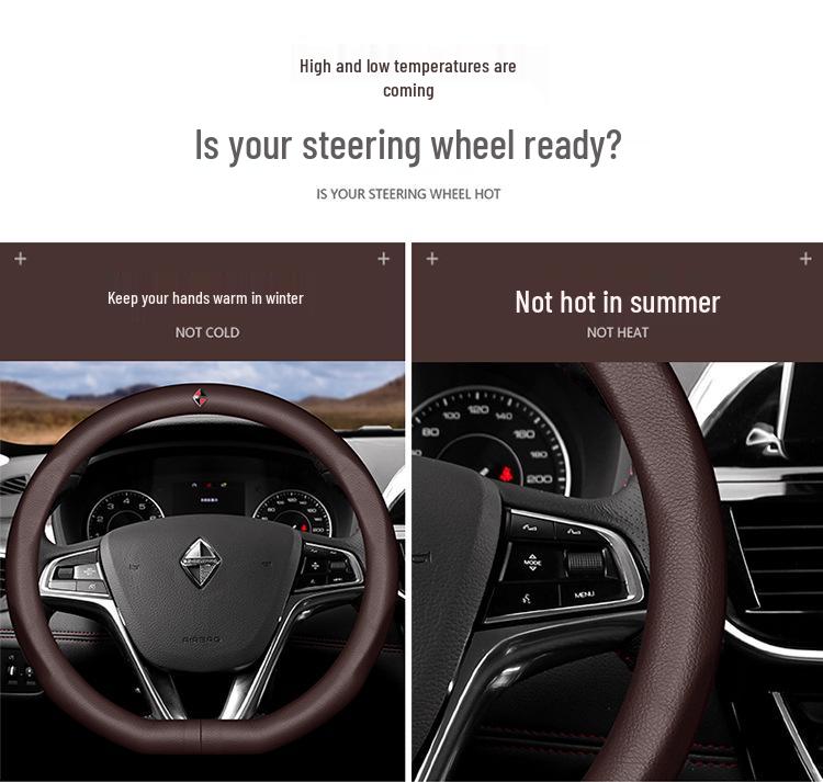 Non-Slip Genuine Leather Steering Wheel Cover for Borgward BX7 BX5 BX3