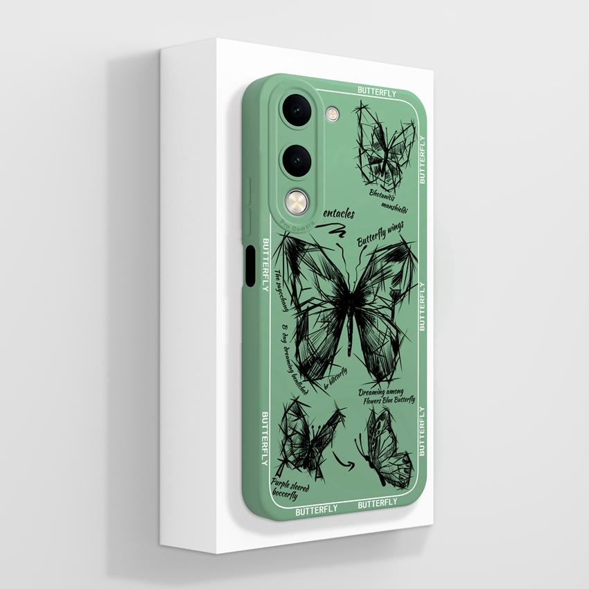 Для Vivo Y04 Y03 Y02 Y11 Y15 Y20 Чехол для телефона Милый мультяшный узор для девочек Гладкий жидкий силикон Противоударная защита Задние крышки Чехол для корпуса Vivo