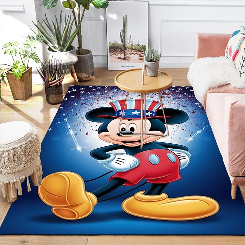 1pc Mickey Mouse Celebration Carpet Rug for Bedroom Living Room Decor Sofa Home Game Area Rug Non-slip Floor Mat. DT71501167