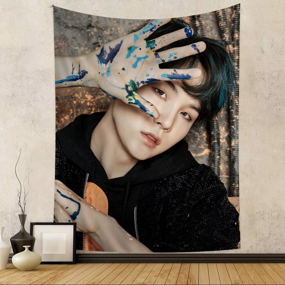 Певец Idol S-Suga DIY Настенный Гобелен для Гостиной Дома Комнаты в Общежитии Декор Настенное Искусство Декор