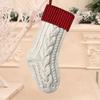 Yousheng 1 шт. Рождественский подвесной носок, вязаный, для хранения конфет и подарков, праздничный, контрастного цвета, украшение для дома, окна, для вручения подарков